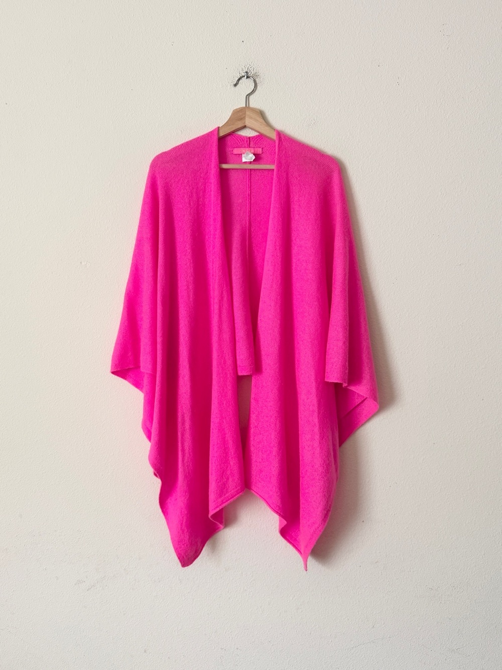 Lilly Pulitzer ONE SIZE 100% cashmere hot pink cardigan kimono kaftan